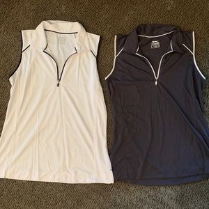 Slazenger White and Black Tank Tops